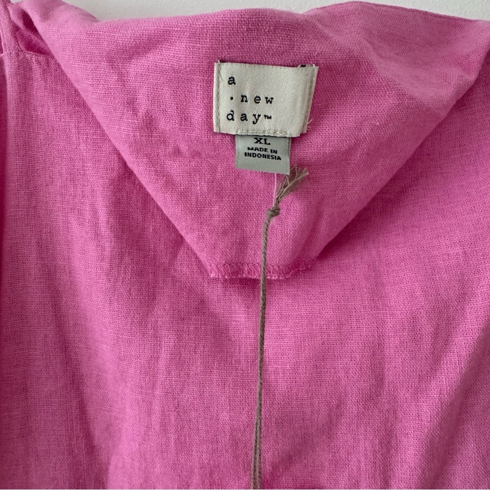 A new day Linen Mini Dress - Picture 3 of 4